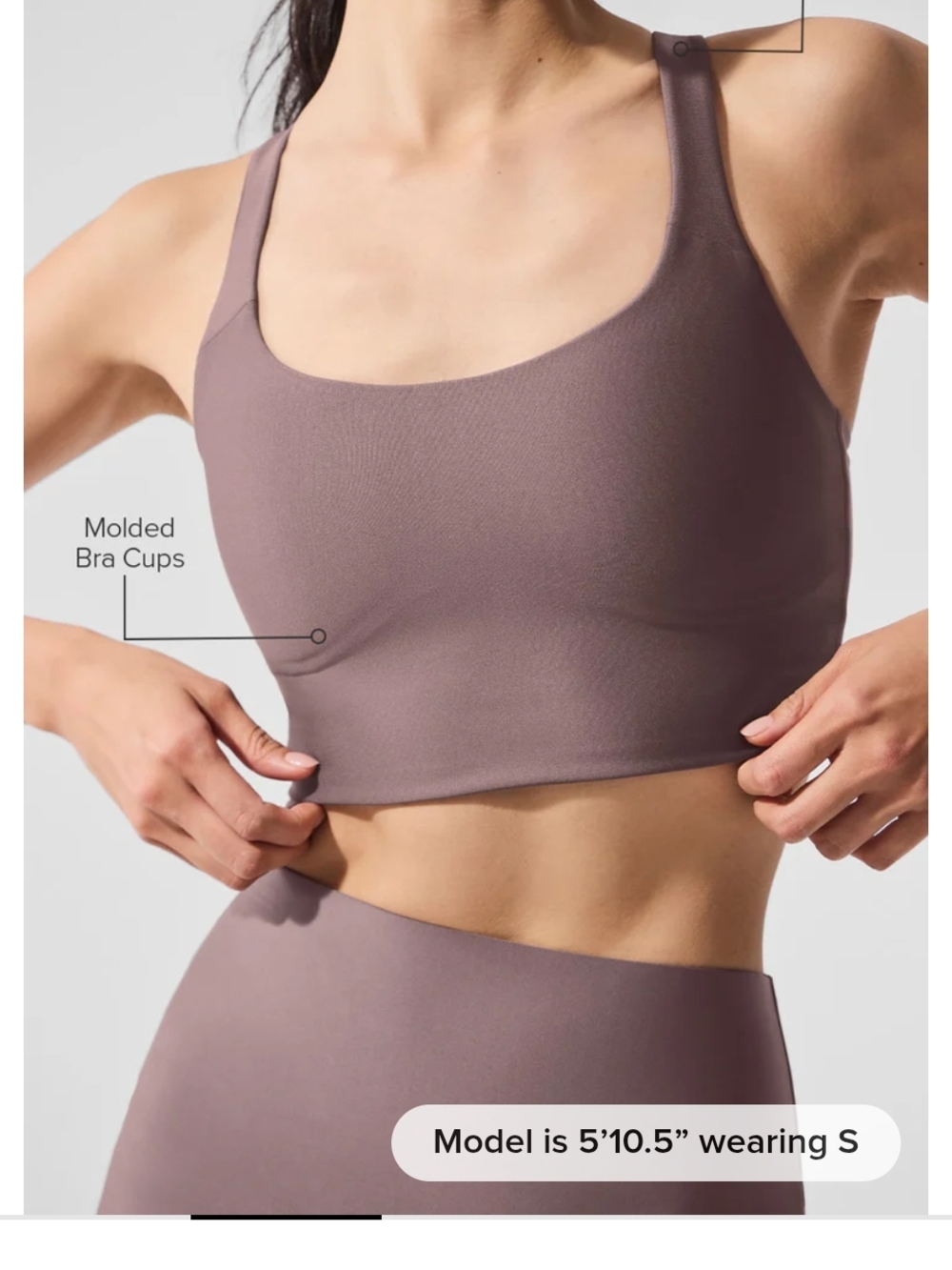 Airlift Sleek Bra Tank (Mushroom)
